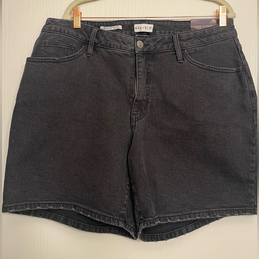 Ava & Viv Women's Dark Gray Jean Shorts
